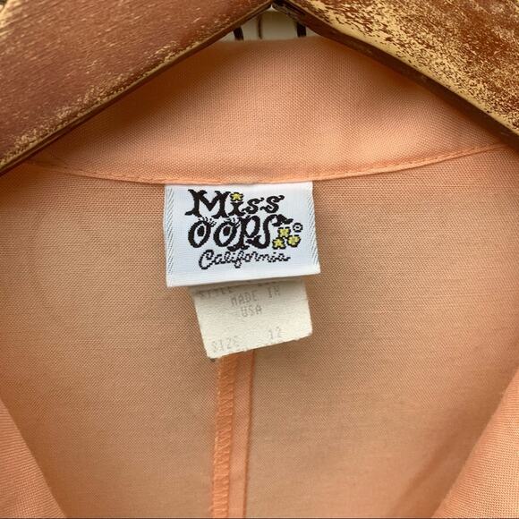 Vintage 90s Miss Oops peach oversized tunic blouse Size 12/L - Picture 2 of 5